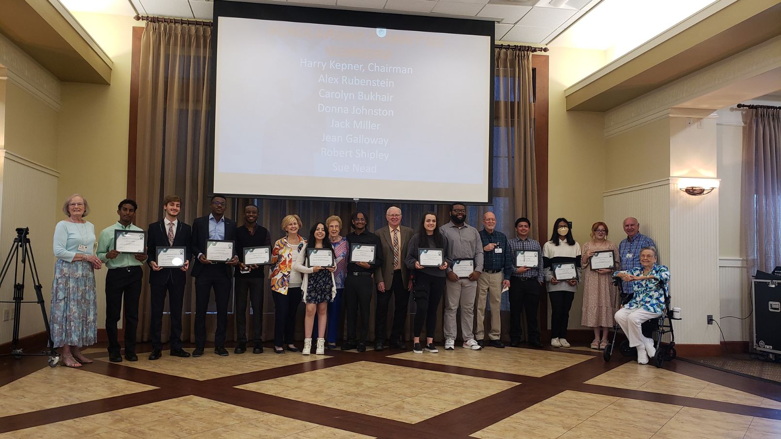 Student employees from Highland Springs were awarded collegiate scholarships during a ceremony with residents and friends in June.