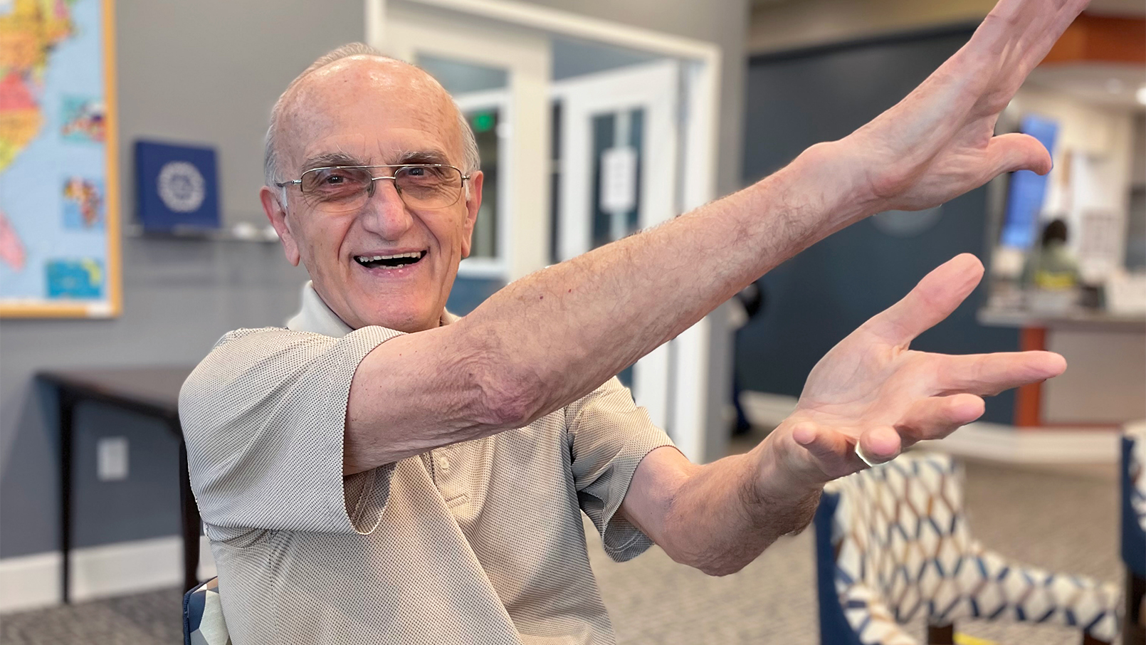 Chair volleyball has become popular--with residents and staff-at Windsor Run.