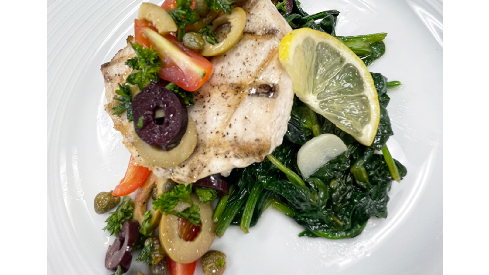 Swordfish with Tuscan Relish
