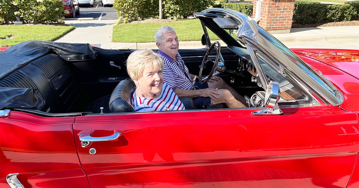 Residents of Windsor Run enjoyed the first antique car show held at their community this year.
