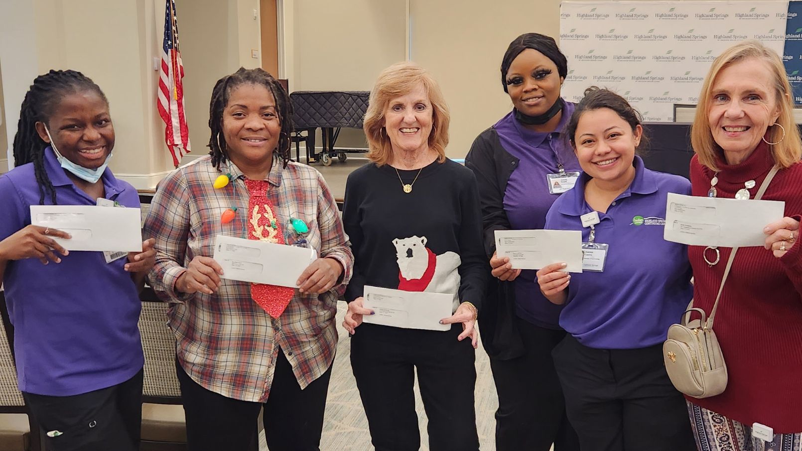 Residents from Highland Springs contribute to the Staff Appreciation Fund to thank employees for a job well done.