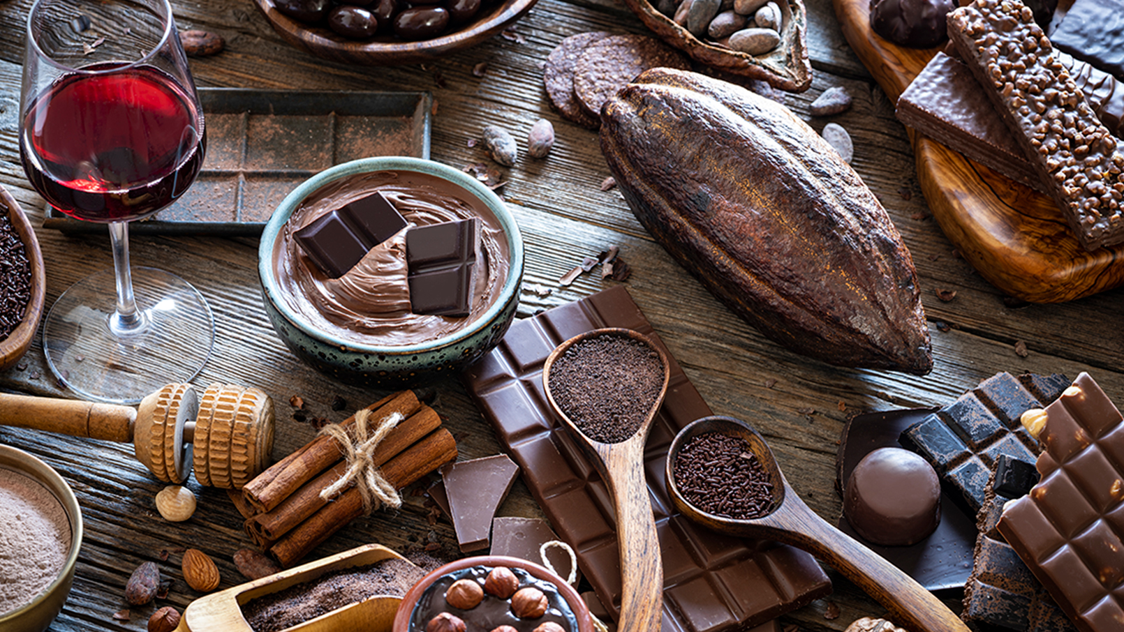 Chocolate and red wine