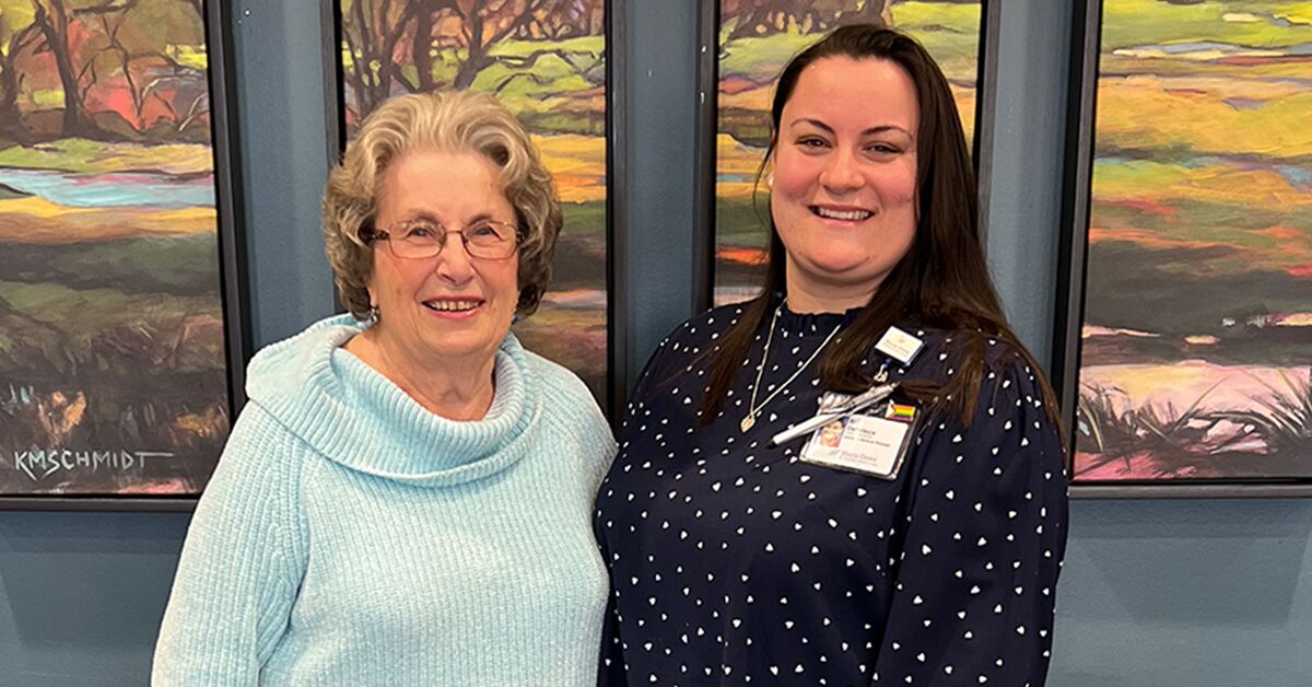 Maris Grove staff and resident
