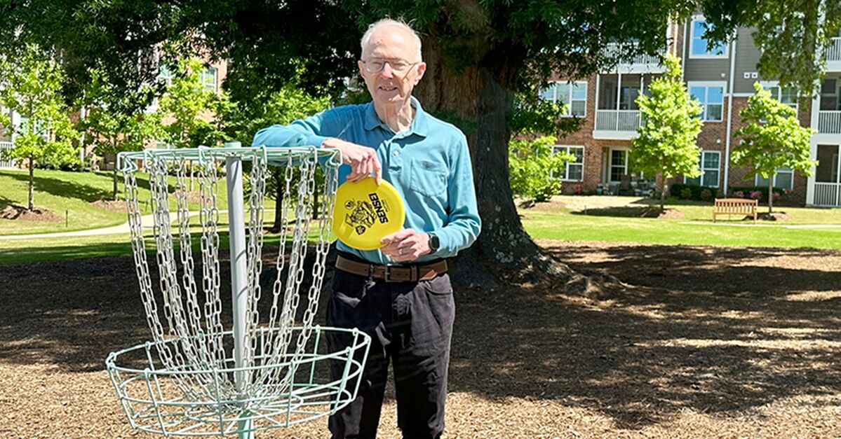 Residents of Windsor Run in Matthews, North Carolina enjoy outdoor amenities to boost their health and well-being and stay connected with friends and family.