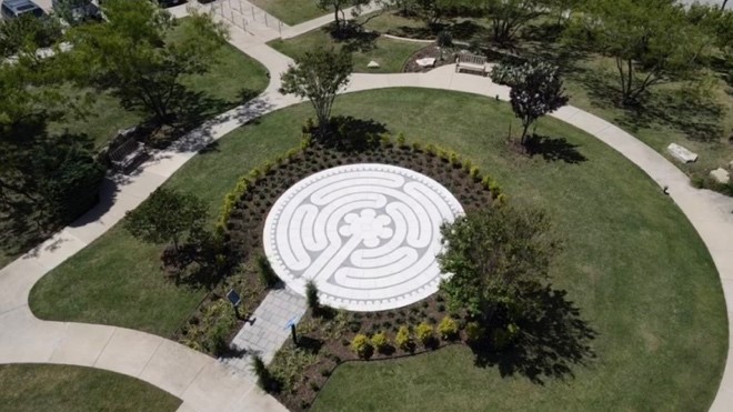 Highland Springs' new outdoor labyrinth models a Heart of Chartres design, similar to the 13th-century labyrinth found in Chartres Cathedral in France.