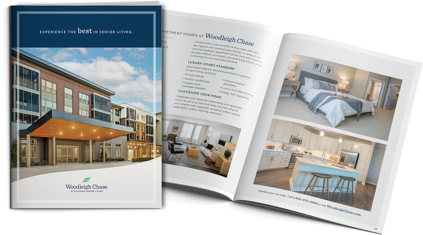 Woodleigh Chase brochure cover and interior spread.