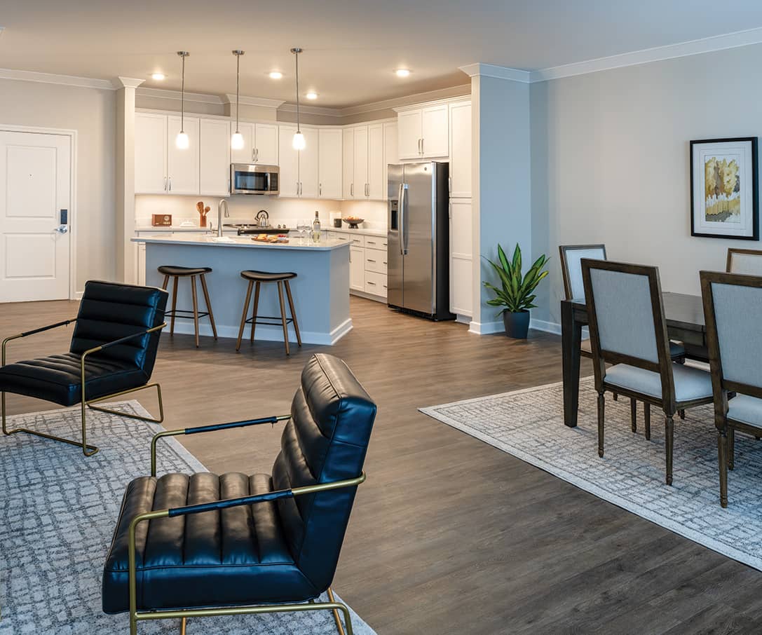 Rutherford Living Area and Kitchen
