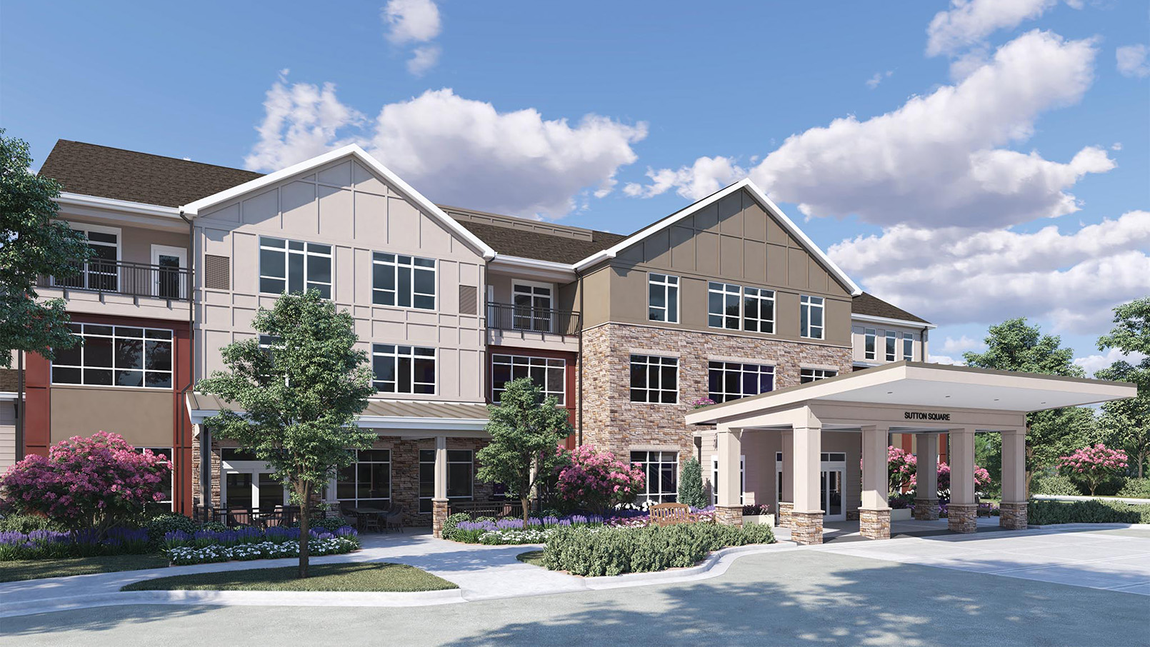 Building entrance rendering