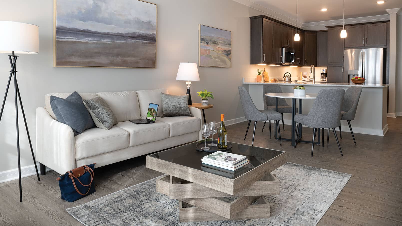 Dumont Living Room and Kitchen Area