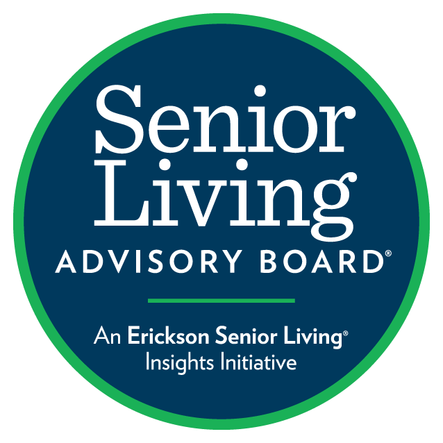 Senior Living Advisory Board circular logo - An Erickson Senior Living Insights Initiative. 