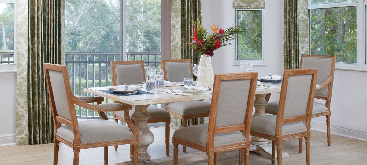 Elegant dining room table