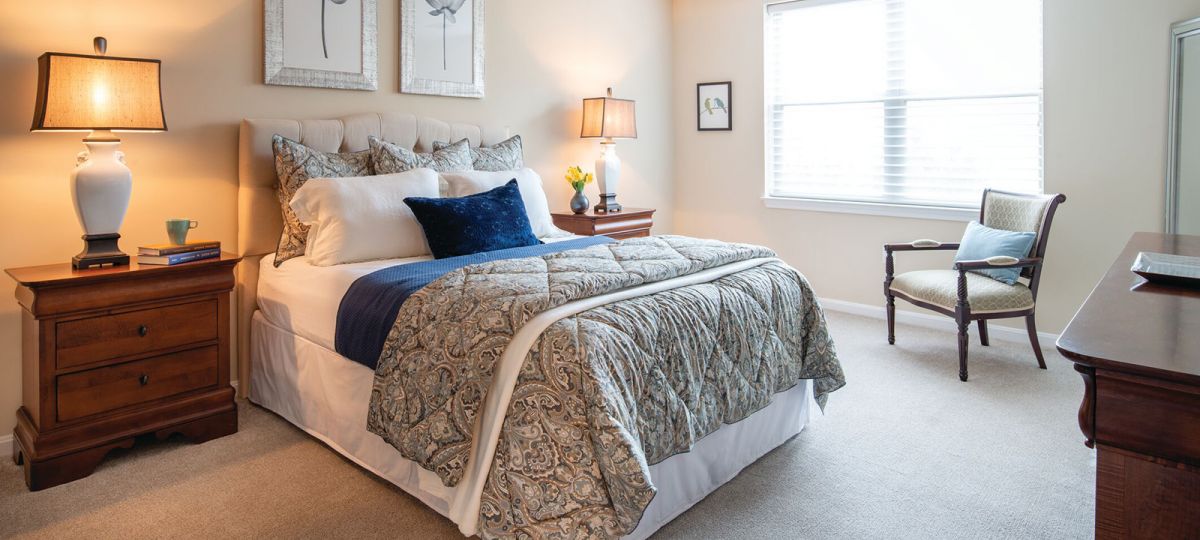 Bedroom in Kingston apartment home.