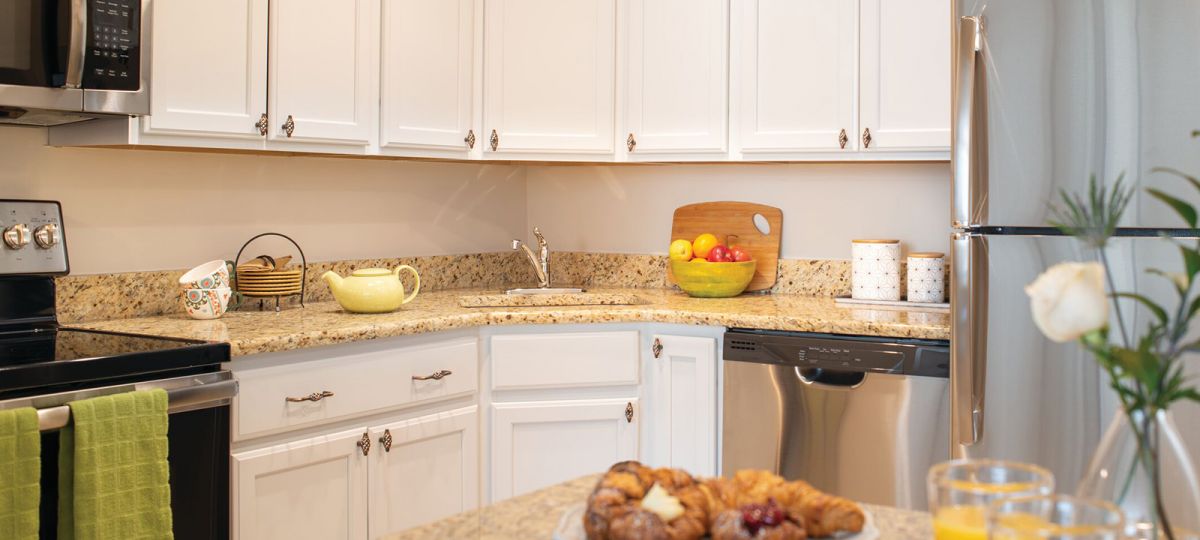 Kitchen in Bradford apartment home.
