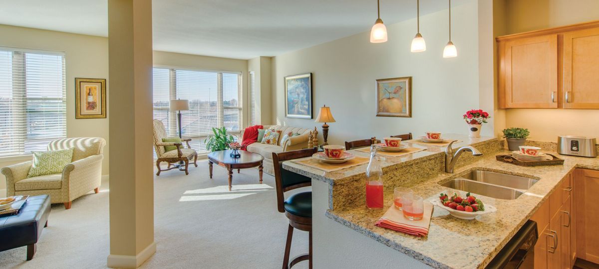 Interior of Newbury apartment.