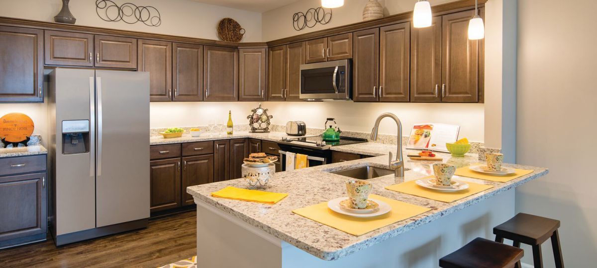 Kitchen in Stratford apartment home.