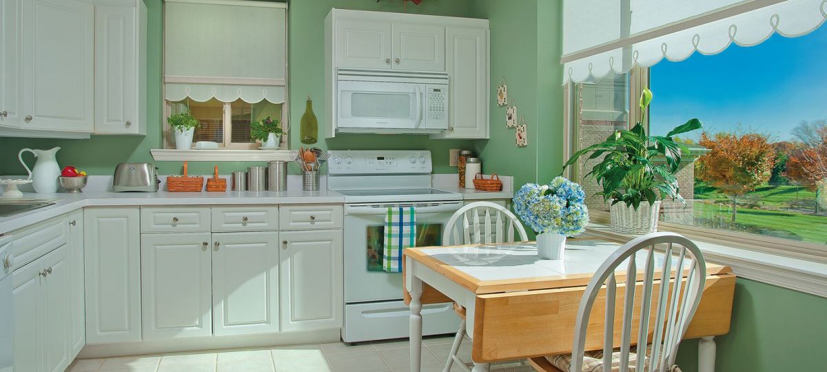 Eat-in kitchen in Jackson apartment home.