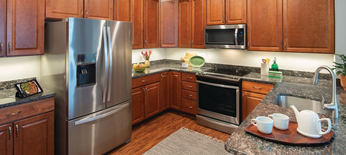 Kitchen in Somerton apartment home.