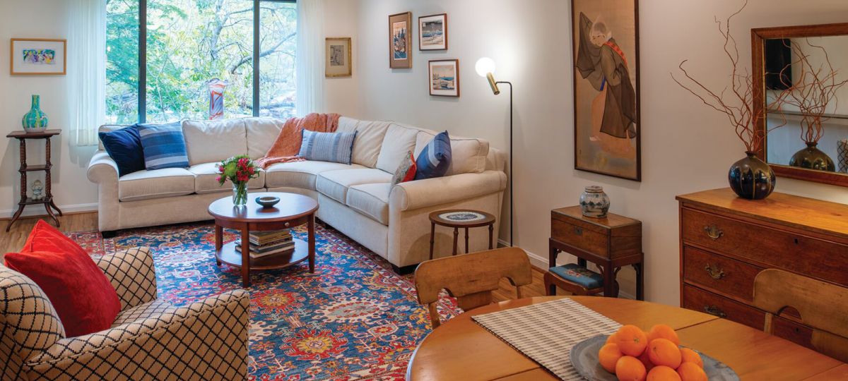 Living room in Kingston apartment home.
