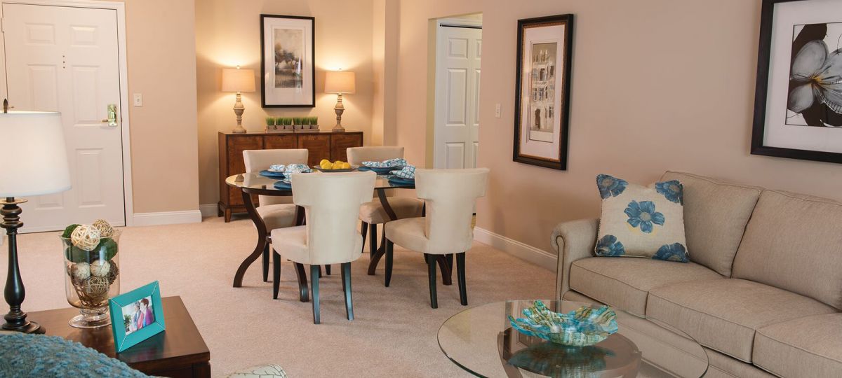 Dining room in Fremont apartment home.