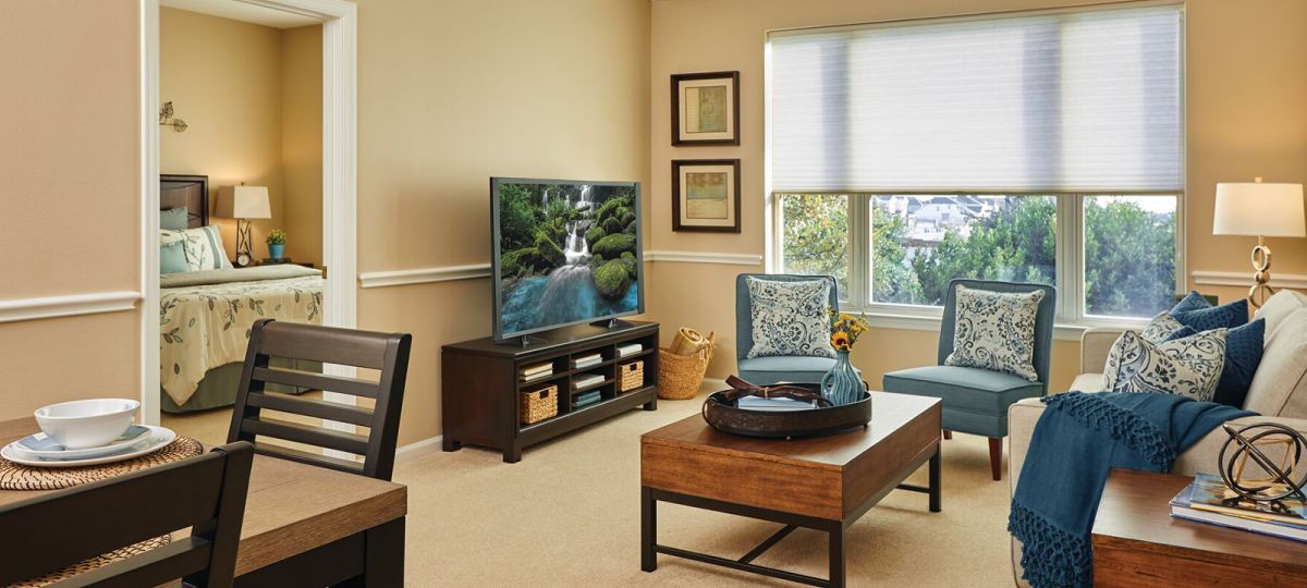 Large family room opening into the dining room.