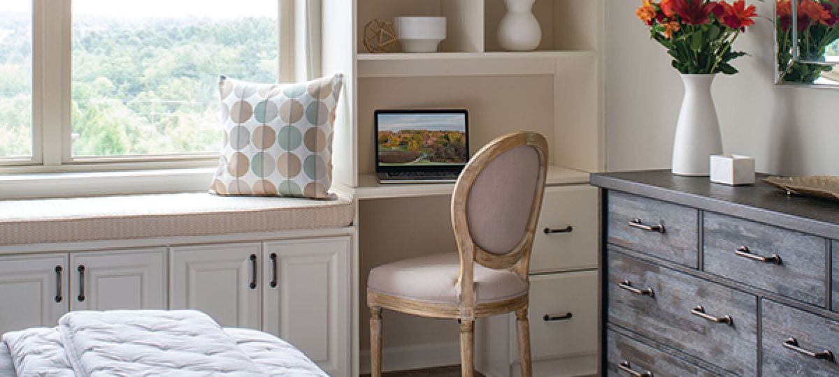 Bedroom in Fairmont apartment home.
