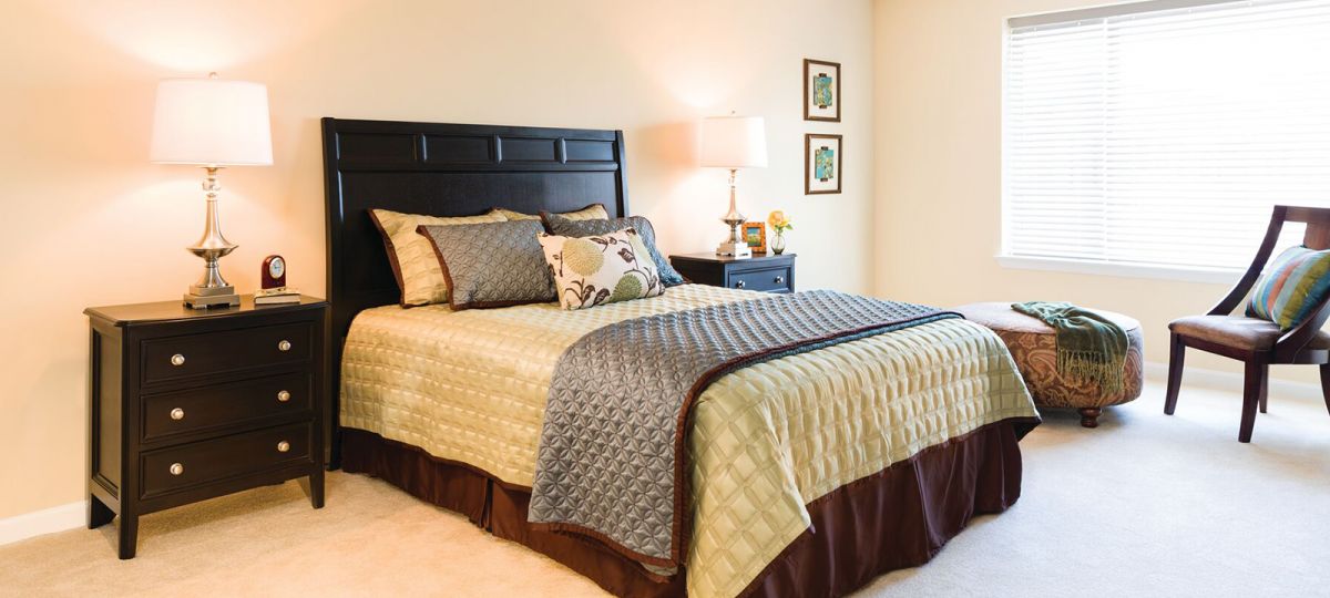 Bedroom in apartment home.