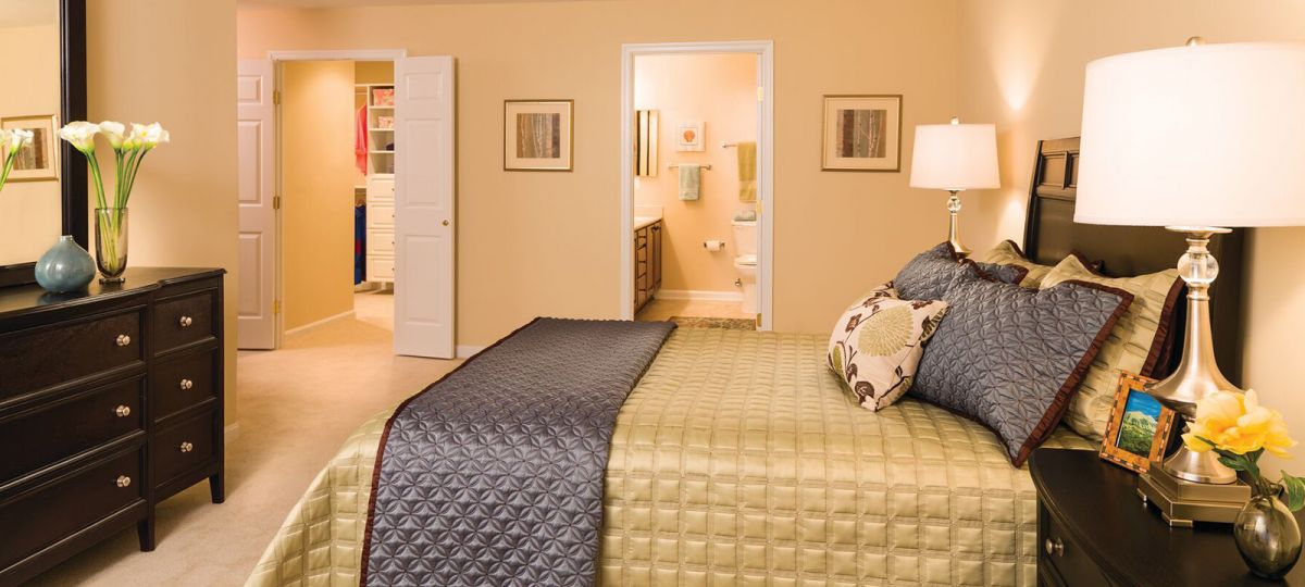 Bedroom in apartment home.