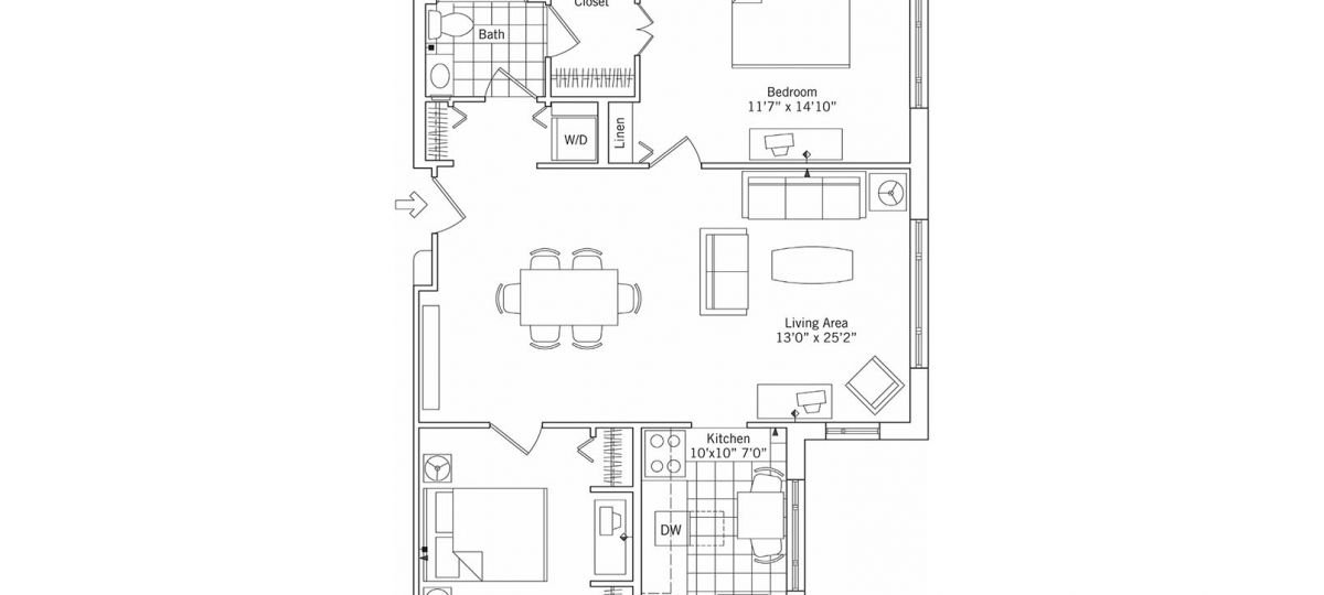The 2D floor plan for the Harrison.