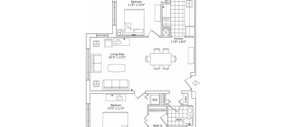 The 2D floor plan for the Harrison.