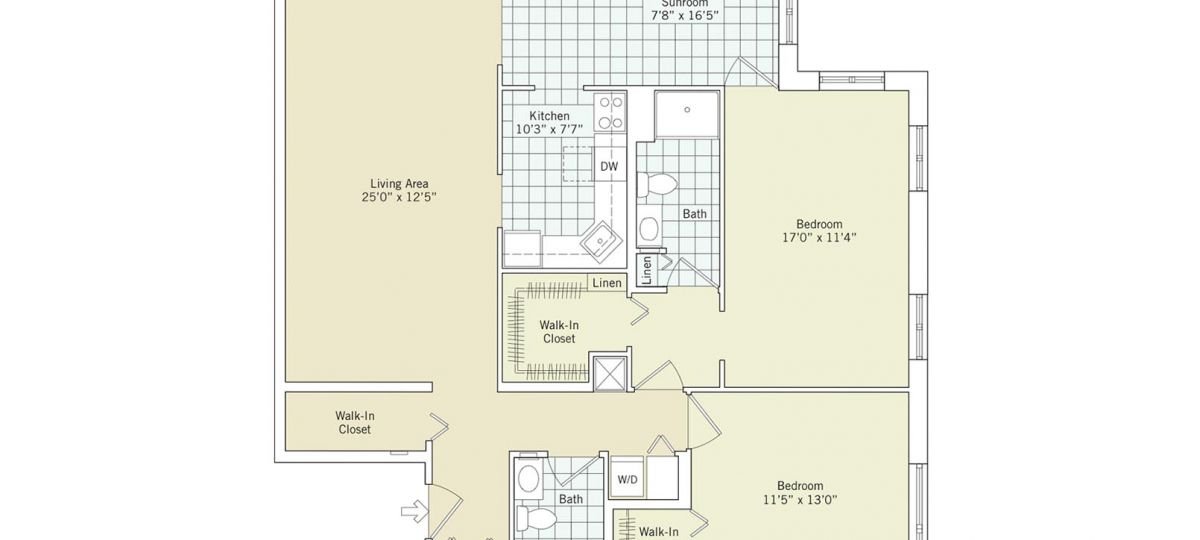 The 2D floor plan for the Lancaster.