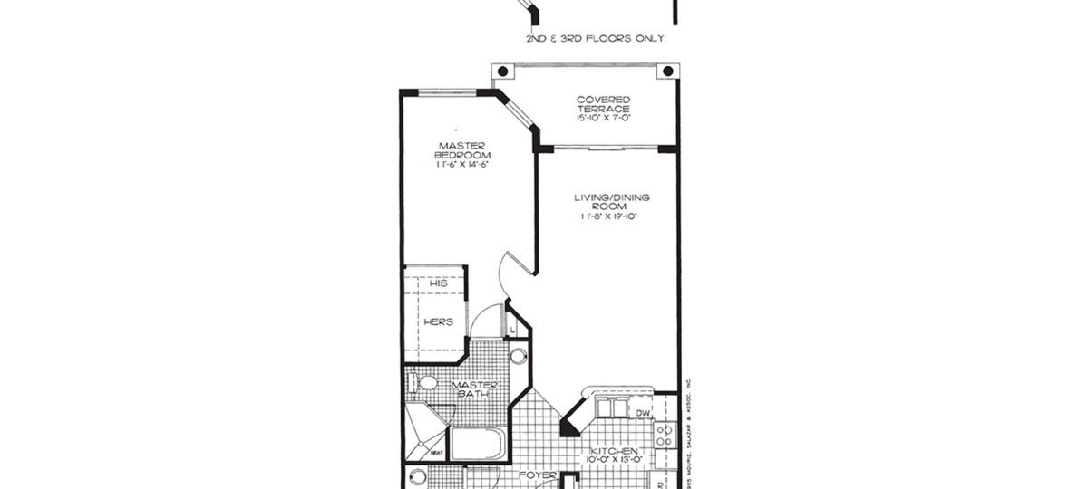 2D floor plan for the Ashton apartment at Devonshire Senior Living in Palm Beach Gardens, FL