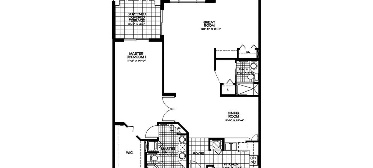 2D floor plan for the Brighton apartment at Devonshire Senior Living in Palm Beach Gardens, FL