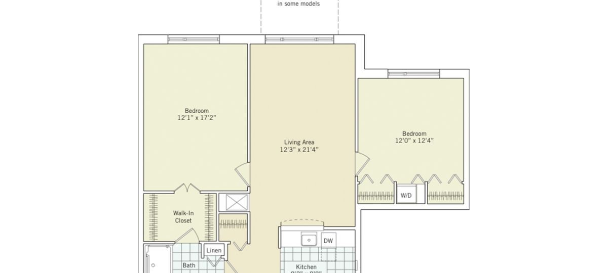 2D floor plan for the Franklin apartment at Ann's Choice Senior Living in Buck's County, PA