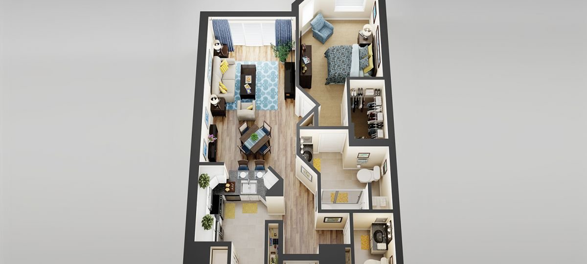 3D Floor plan for The Ashton.