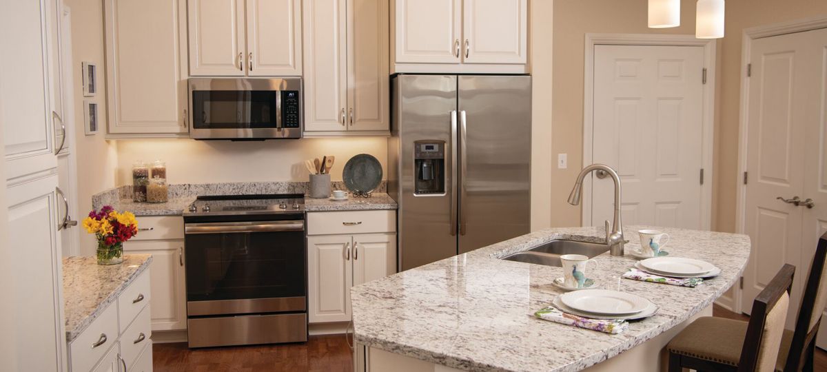 Kitchen in apartment.