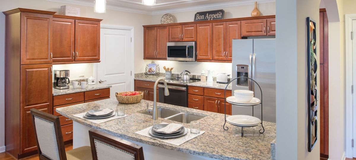 Kitchen in apartment.