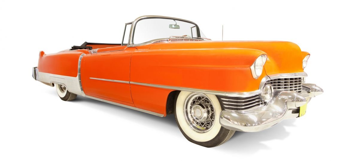 Orange Cadillac Eldorado named by Mary Ann Marini