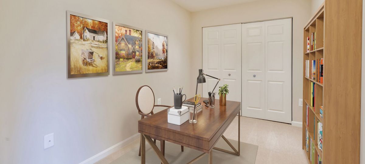 Dining room in apartment.