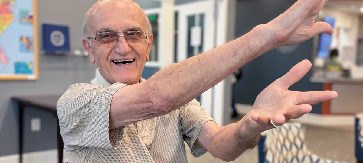 ESL Trib Local Feature-WRC-July 22.jpg Chair volleyball has become popular--with residents and staff-at Windsor Run.
