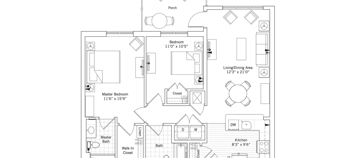 The Pendleton floor plan.