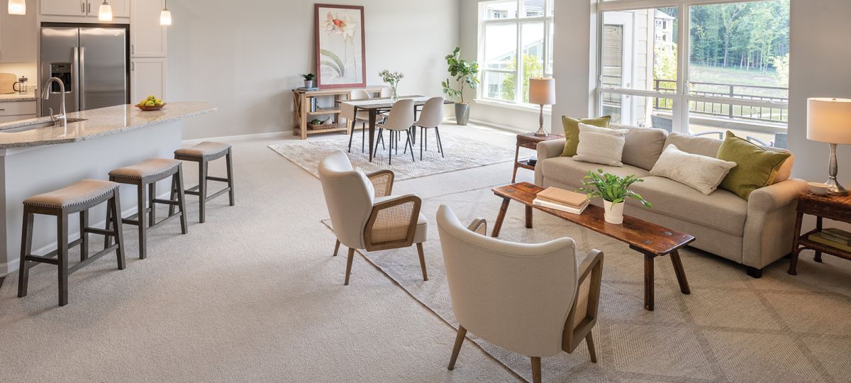 Wide shot of Rutherford living area