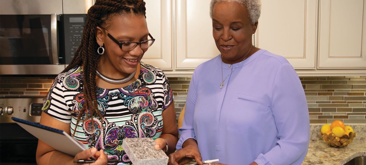two women in kitchen