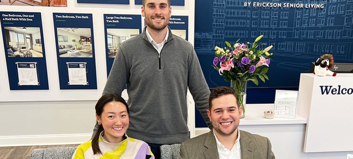 The Sales Team at The Grandview in Bethesda, Maryland provides future residents with friendly support and services.