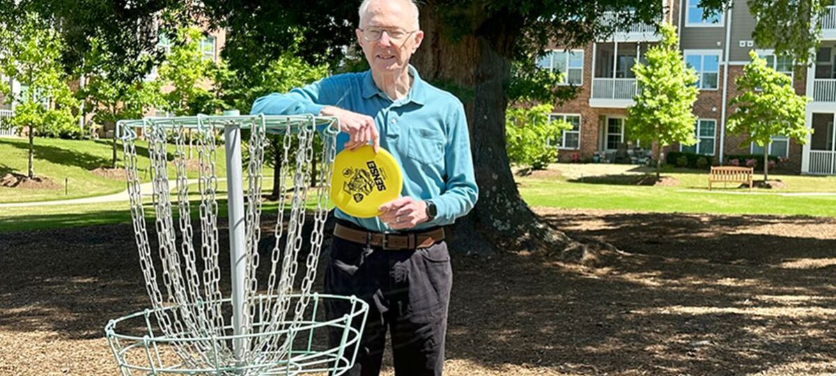 Residents of Windsor Run in Matthews, North Carolina enjoy outdoor amenities to boost their health and well-being and stay connected with friends and family.