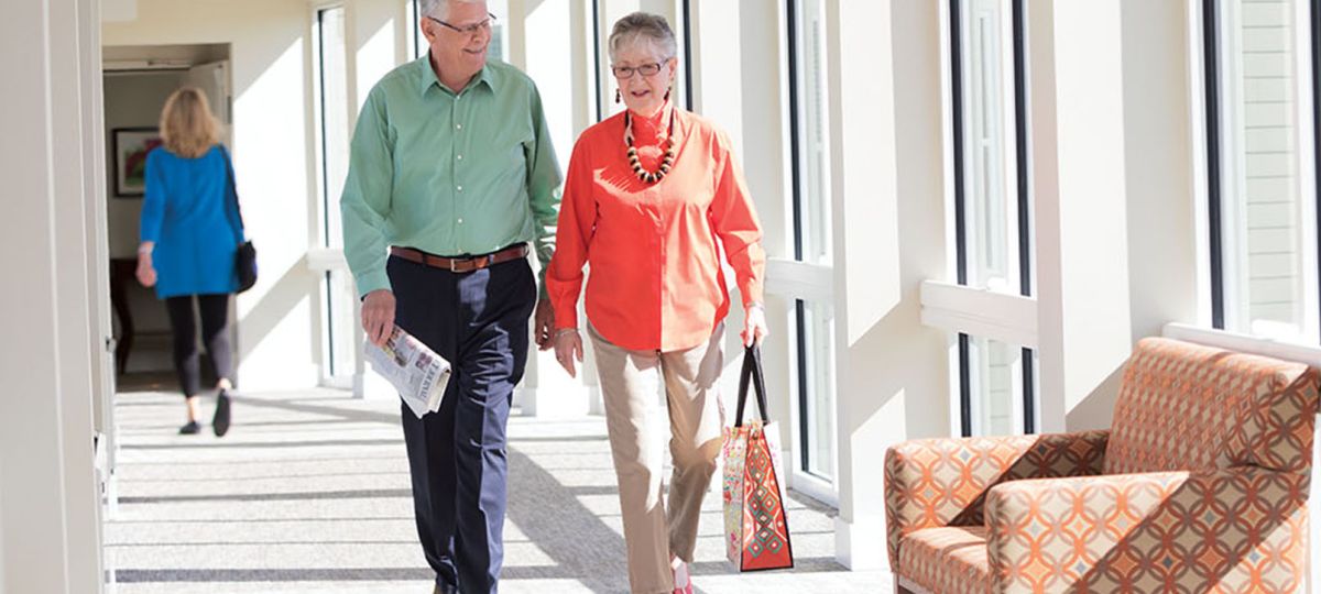 Eagle's Trace residents talking a stroll