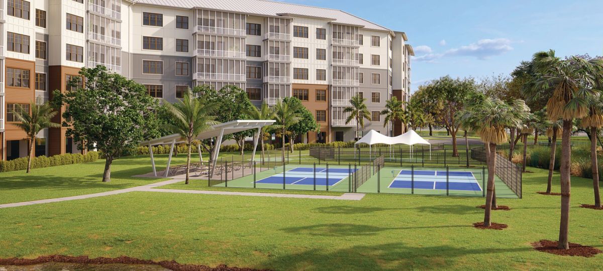 Emerson Lakes pickleball court (rendering)