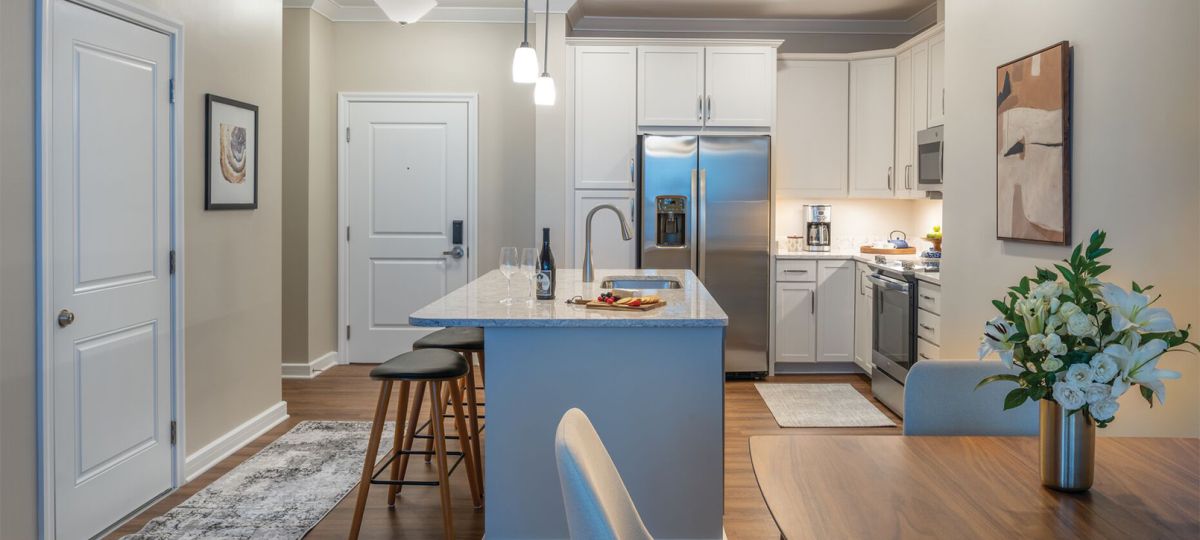 Irvington dining area and kitchen