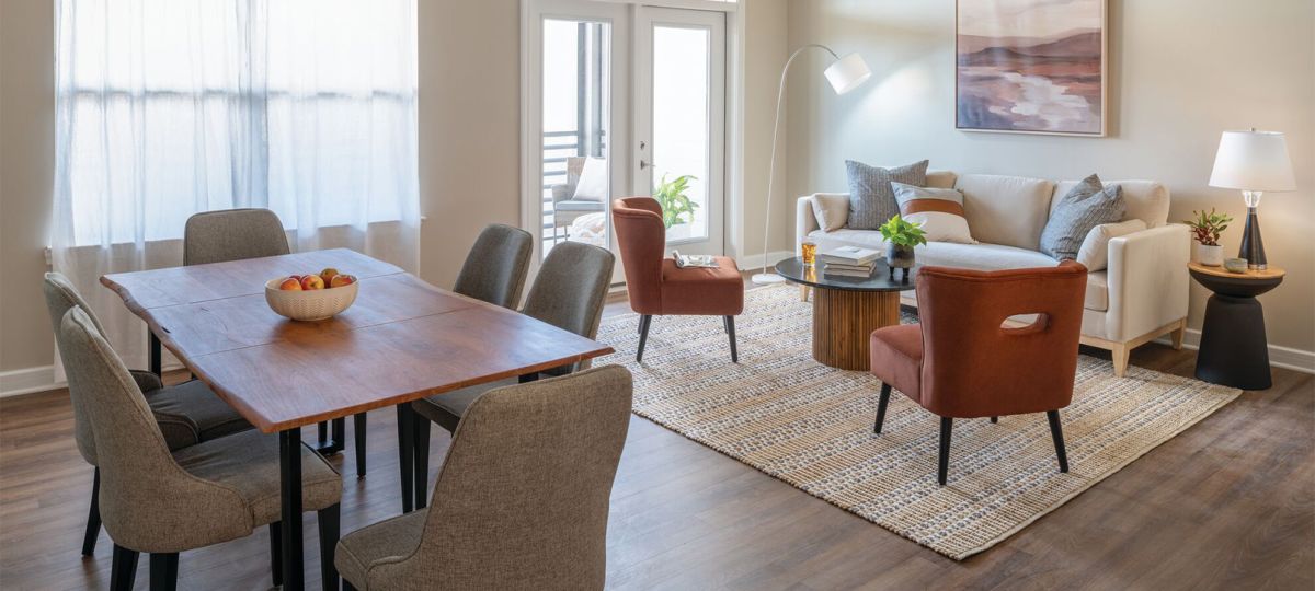 Piedmont dining and living area
