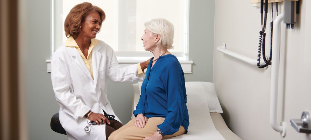 Woman and doctor