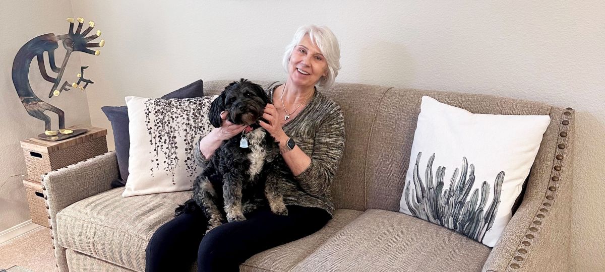 Woman and her dog